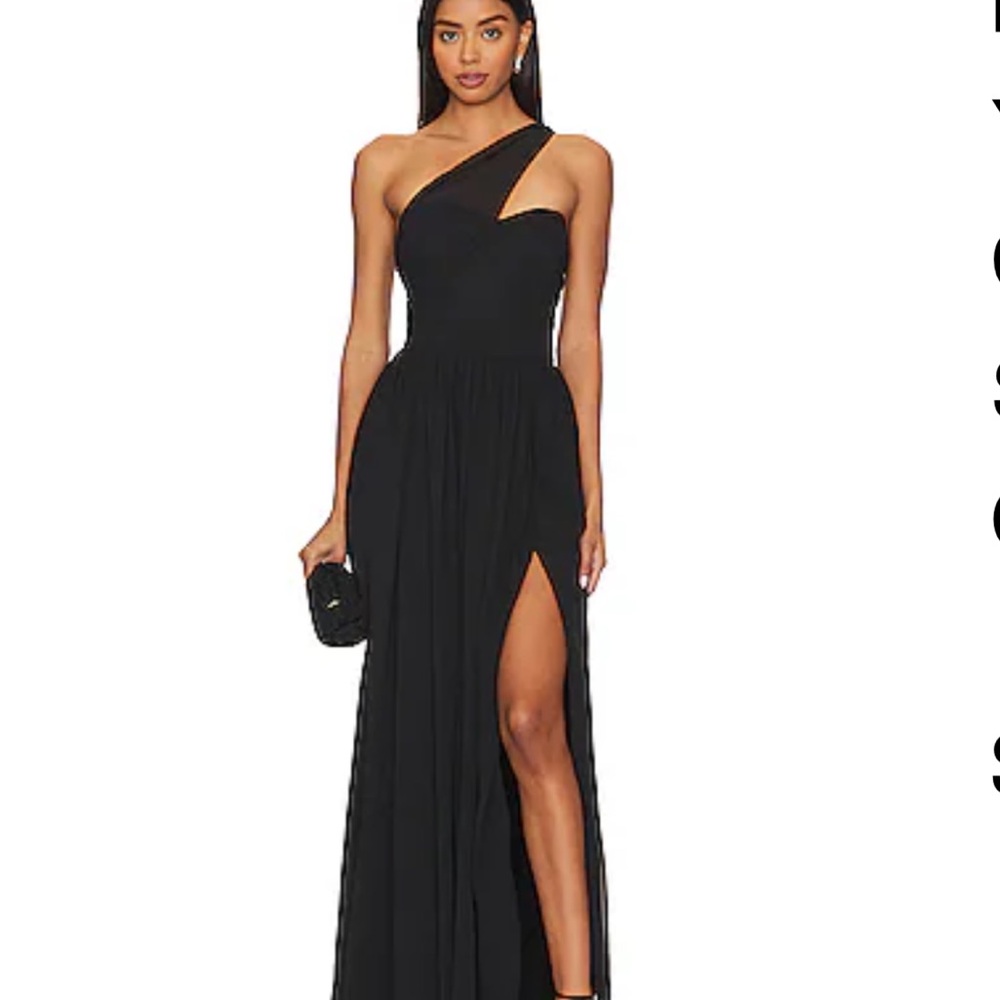 REVOLVE Imade Black One-Shoulder Gown